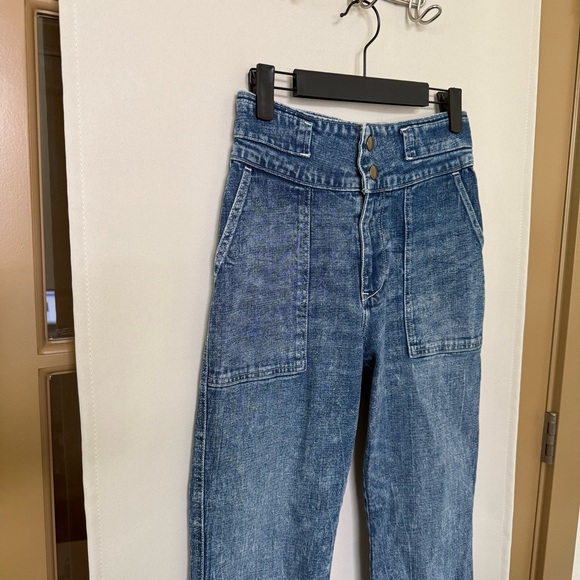 Abercrombie & Fitch Women's‎ 26/2R Blue Ultra High Rise Straight Leg Denim Jeans - Picture 2 of 9